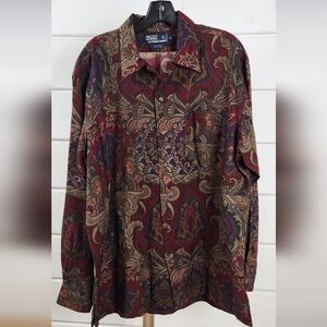 Vintage polo ralph lauren paisley shirt